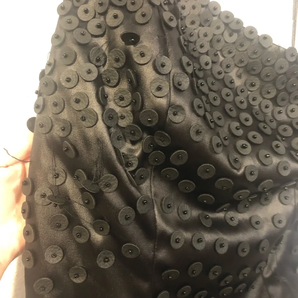 ABS Allen Schwartz Black One Shoulder Mini Dress - Picture 4 of 10